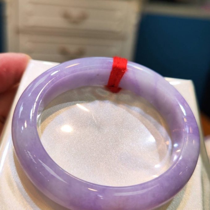 浓紫罗兰贵妃翡翠手镯实物参考图