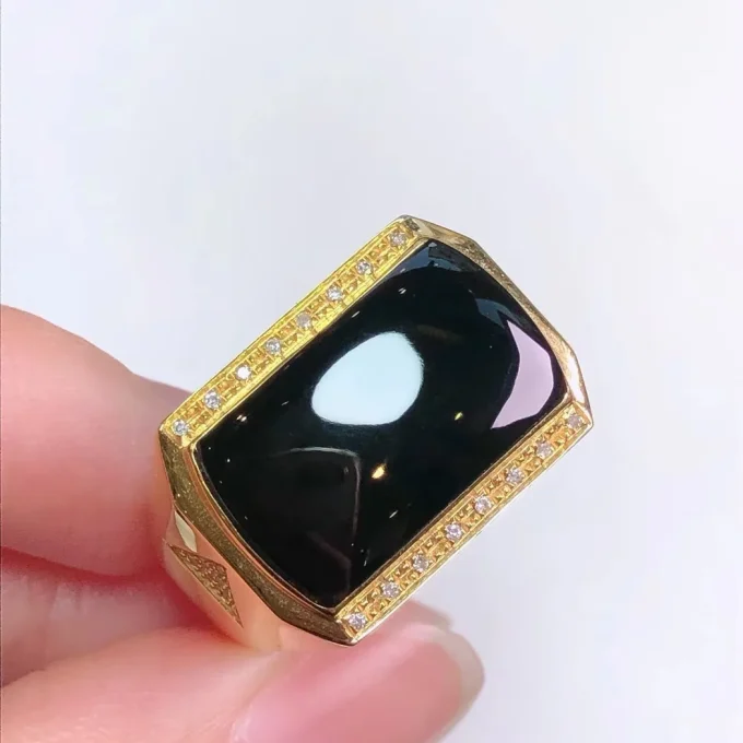 墨翠馬鞍戒－圖片 1